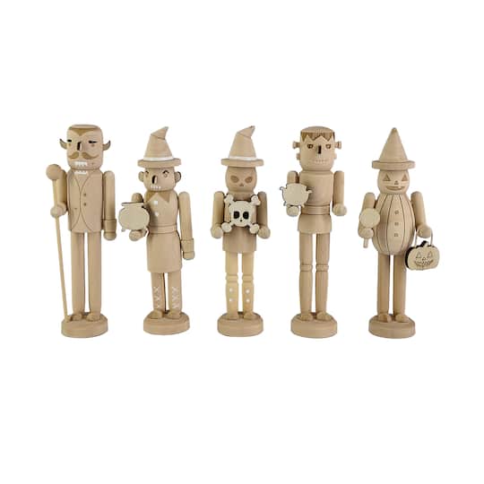 Michaels, 6" Spooky Icons DIY Wood Nutcracker Set by Make Market® – Category: DIY Wood & Ceramic Crafts